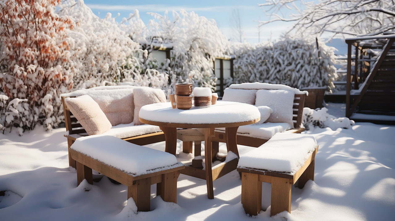 Uskladnite nábytok pred zimou – záhradné domčeky